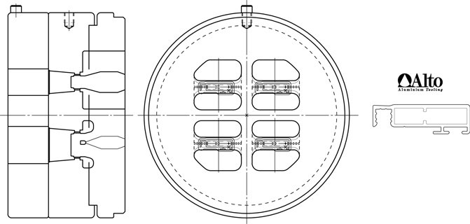 Matrice per box doccia - Disegno tecnico