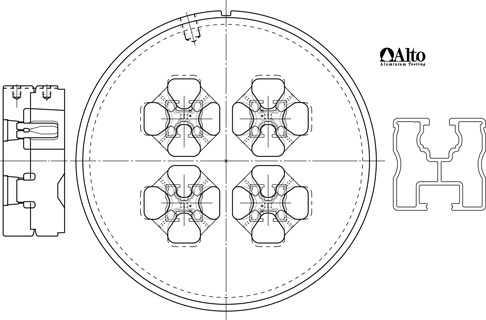 Matrice per solare - Disegno tecnico