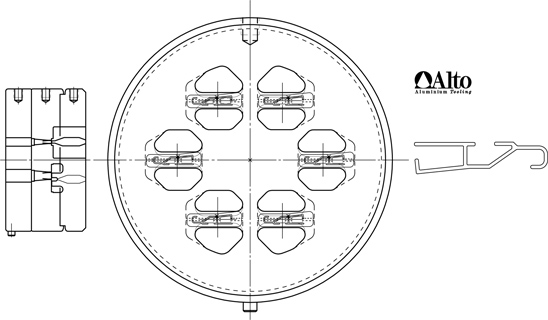 Matrice per illuminazione - Disegno tecnico