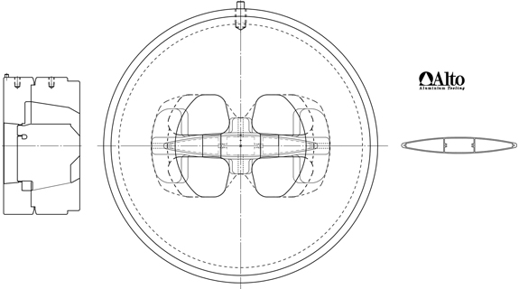 Matrice per pale frangisole - Disegno tecnico