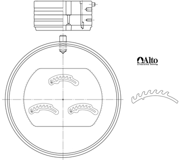 Matrice per attrezzatura sportiva - Disegno tecnico