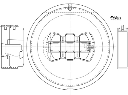 Matrice per facciate continue - Disegno tecnico