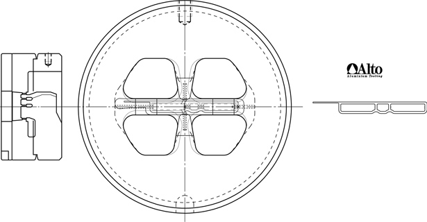 Die for car equipment 01 - Techinical design