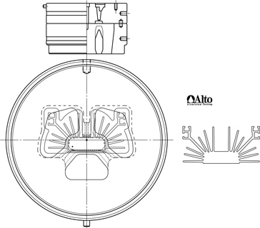 Matrice per dissipatori 02 - Disegno tecnico