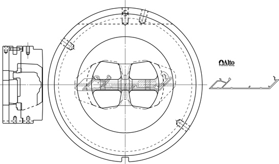 Matrice per sponde - Disegno tecnico