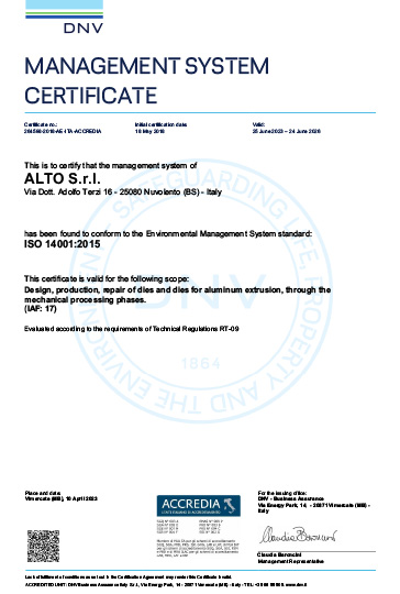 ISO 14001:2015 Certificate